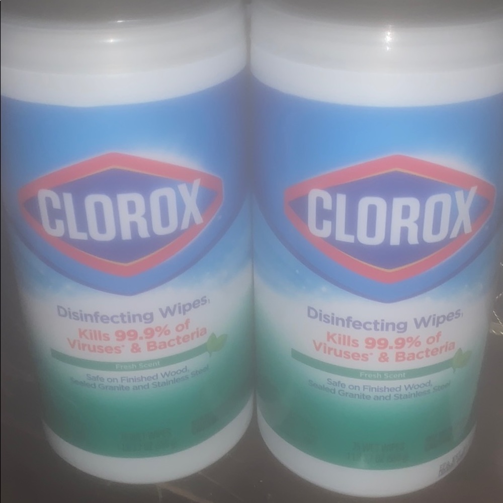 Brand new disinfectant Clorox wipes.
